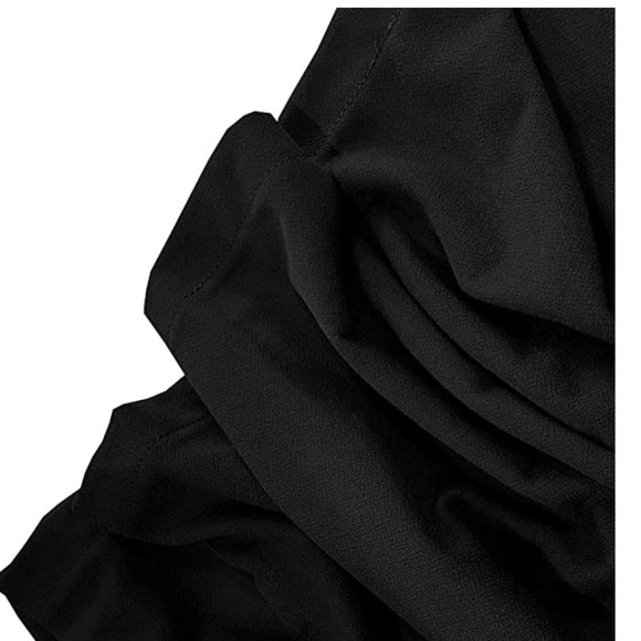 Long Open Slit Sleeve Black Crepe Blazer Cloak/Cape - Picture 4 of 6